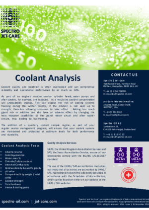 Coolant Analysis Services Flyer